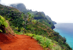 Kalalau Trail on the Napali Coast of Kauai