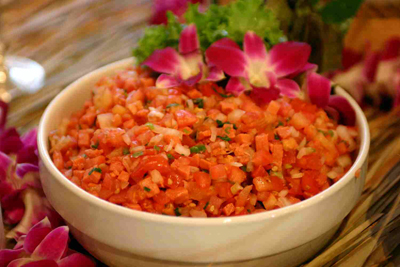 Recipes Salmon on Lomilomi Salmon Recipe   Hawaiian Salted Salmon With Tomatoes And